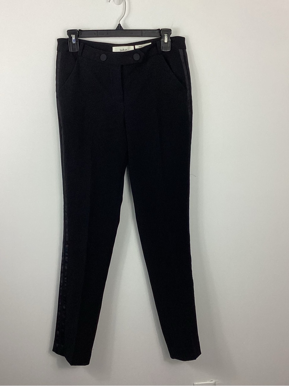 BA&SH Katlyn Black Tuxedo Trousers Size  6